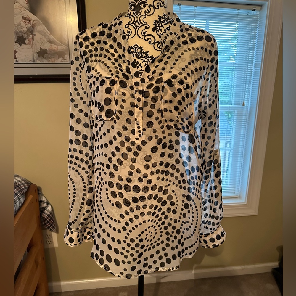 Polkadot, quarter button up from ny collection